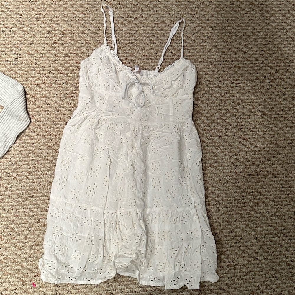 Ruby & Jenna Cream Eyelet Bustier Dress